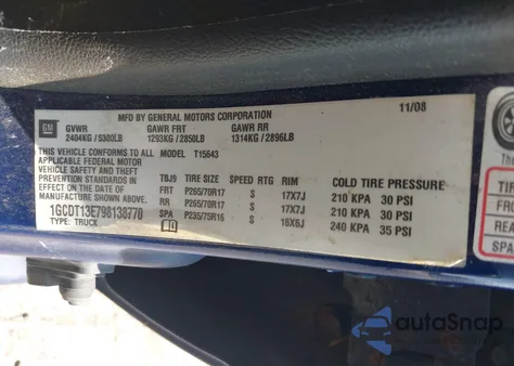 2009 Chevrolet Colorado Lt from USA, damaged, VIN 1GCDT13E798138770